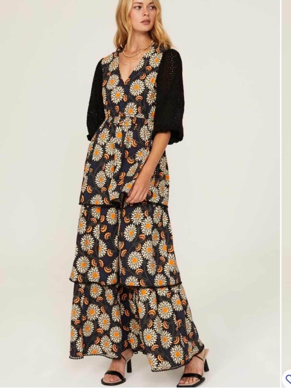 THE ODELLS CAMELIA DRESS in TWILIGHT MULTI Sz Small